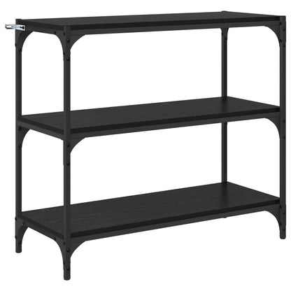 Bücherregal Schwarz Eichen-Optik 80 x 33 x 70,5 cm