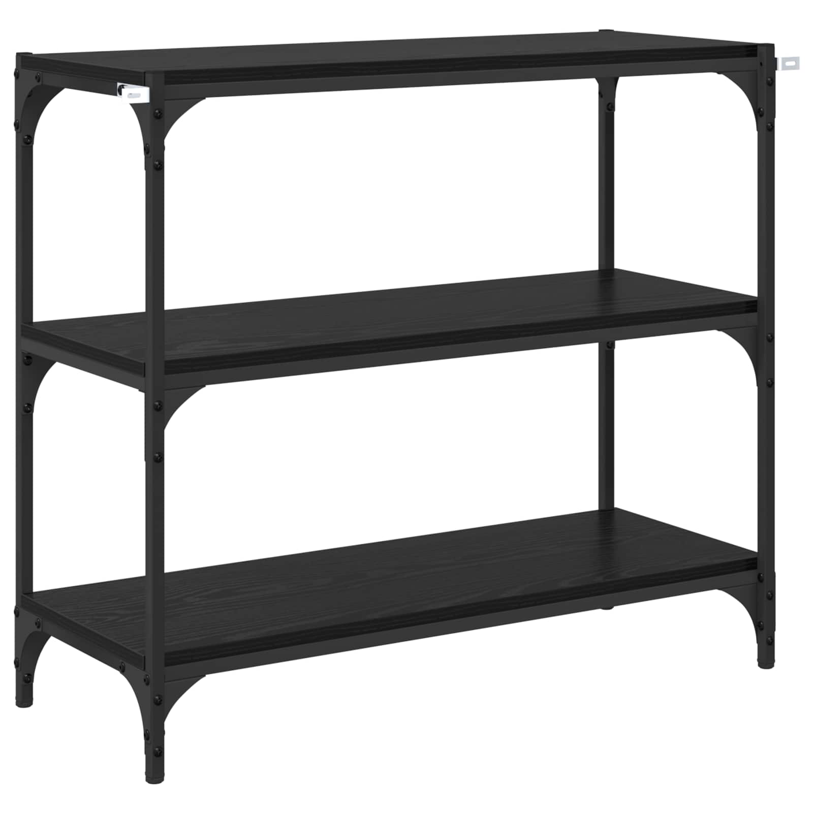 Bücherregal Schwarz Eichen-Optik 80 x 33 x 70,5 cm