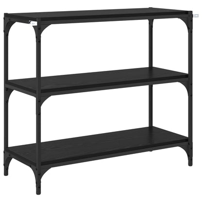 Bücherregal Schwarz Eichen-Optik 80 x 33 x 70,5 cm