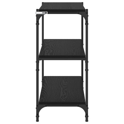 Bücherregal Schwarz Eichen-Optik 80 x 33 x 70,5 cm