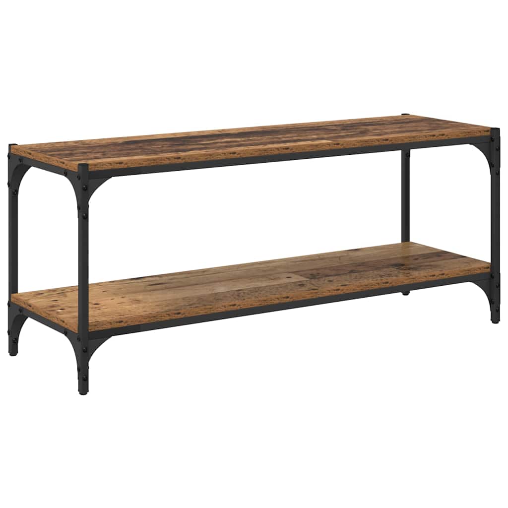 TV-Schränk Altholz 100x33x41cm Verbundholz und Eisen