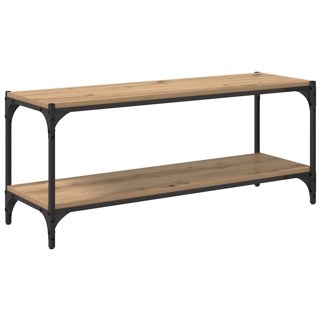 TV-Schränk 2 Ebenen 100x33x41cm Verbundholz und Eisen