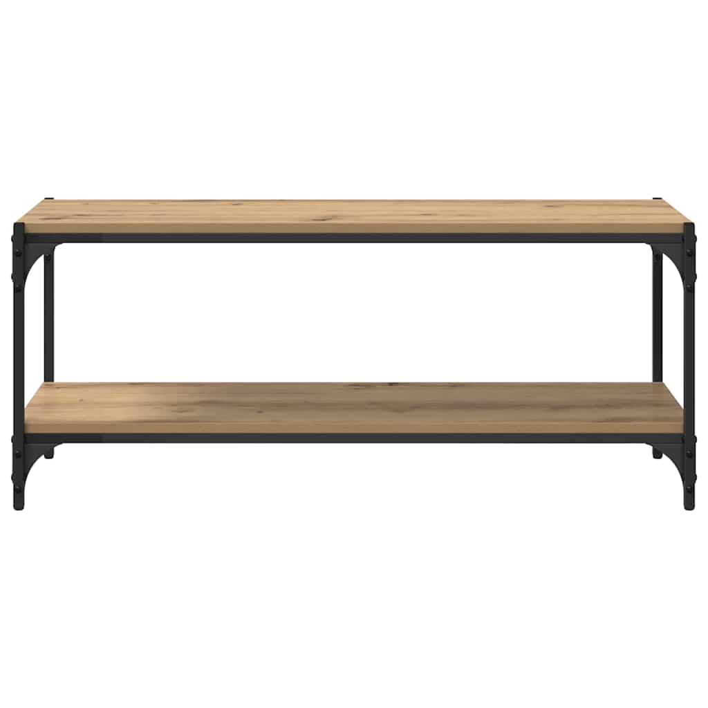 TV-Schränk 2 Ebenen 100x33x41cm Verbundholz und Eisen