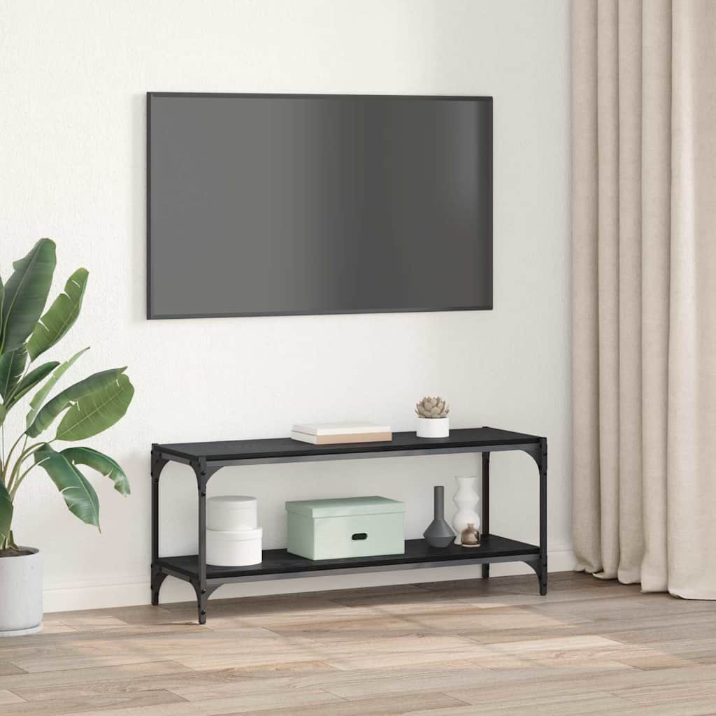 TV-Schränk Schwarz Eichen-Optik 100x33x41cm