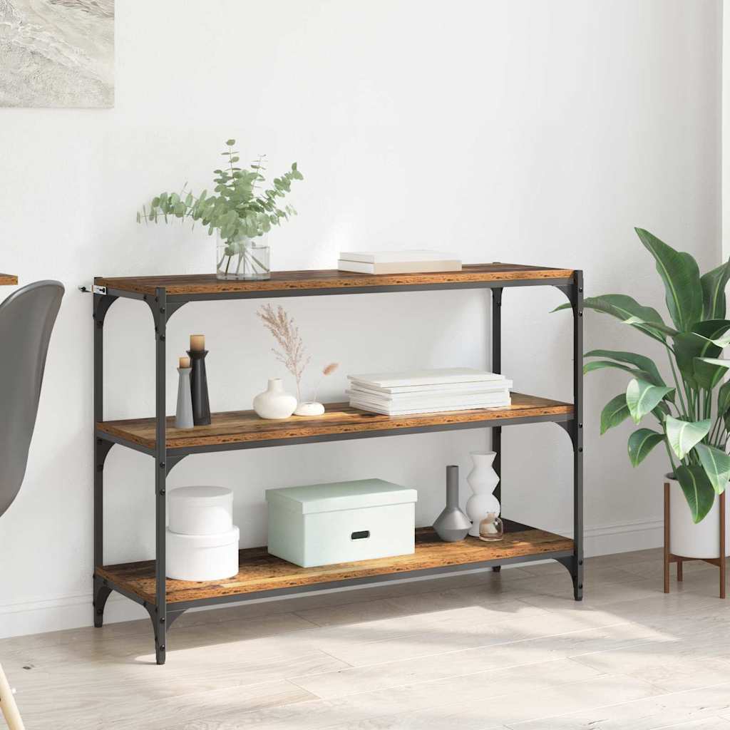 Bücherregal Altholz 100 x 33 x 70,5 cm Verbundholz und Eisen