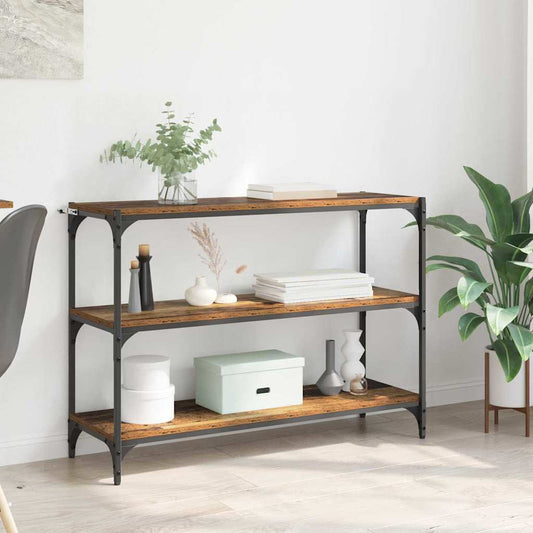 Bücherregal Altholz 100 x 33 x 70,5 cm Verbundholz und Eisen