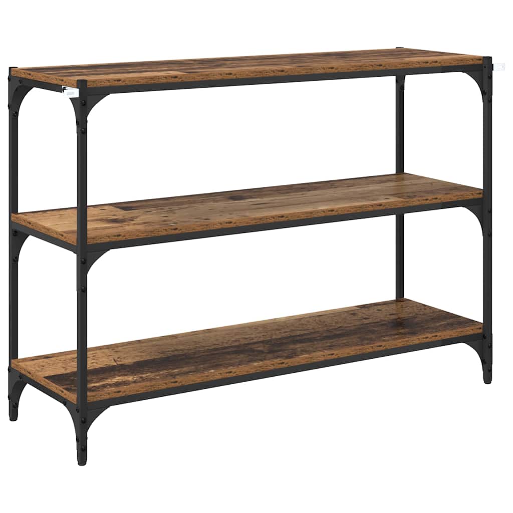 Bücherregal Altholz 100 x 33 x 70,5 cm Verbundholz und Eisen