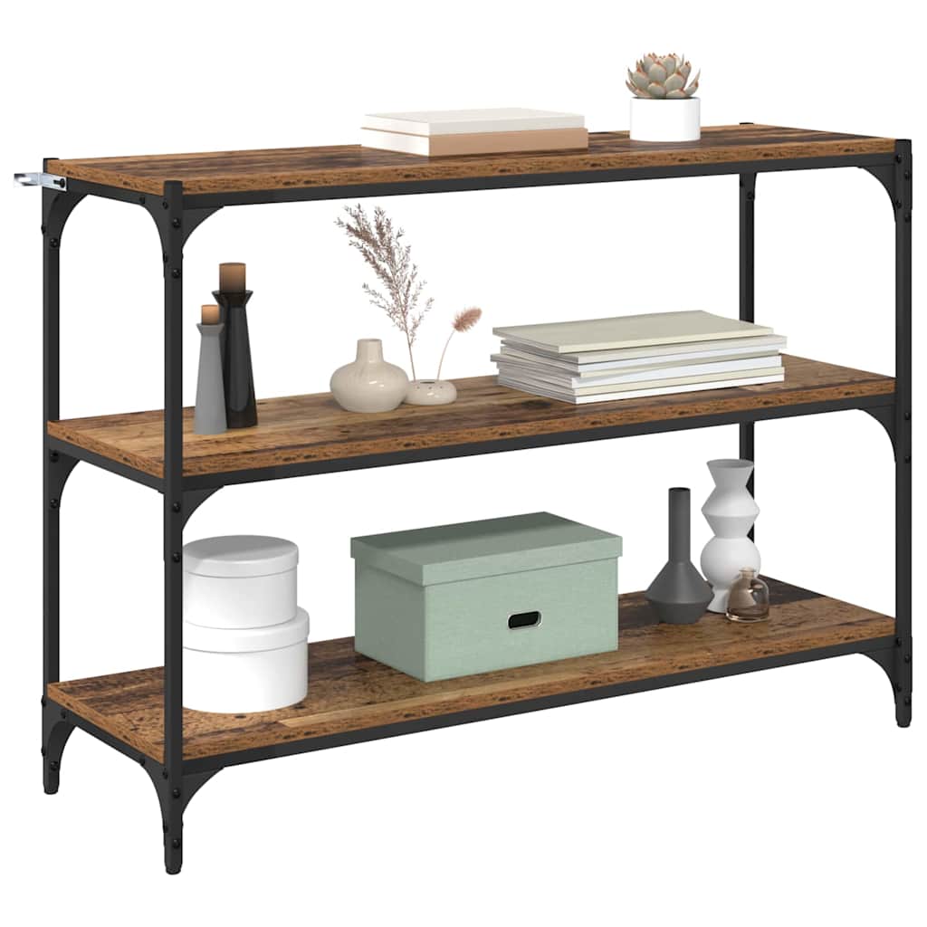 Bücherregal Altholz 100 x 33 x 70,5 cm Verbundholz und Eisen