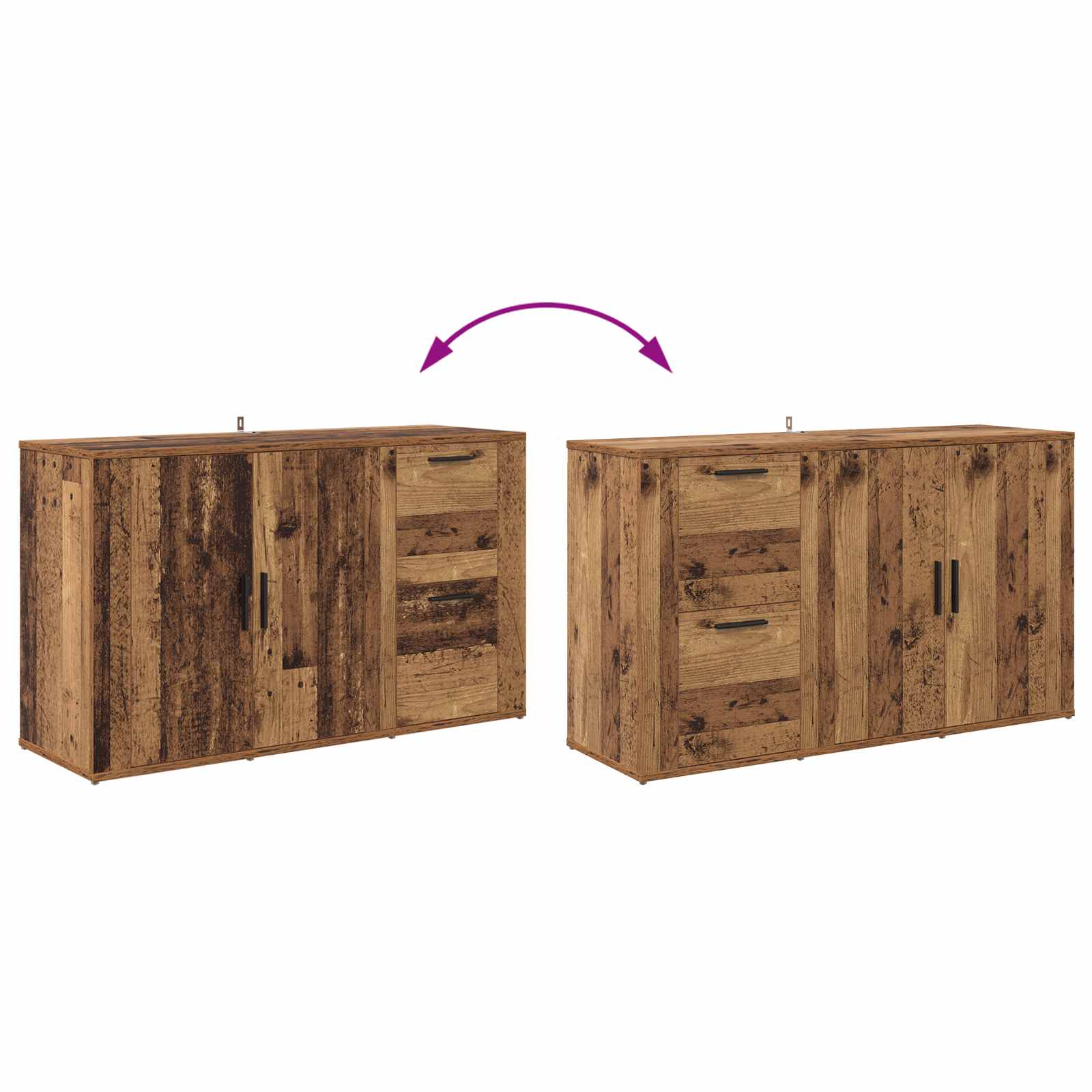 Sideboard Altholz 100 x 33 x 59.5 cm Holzwerkstoff