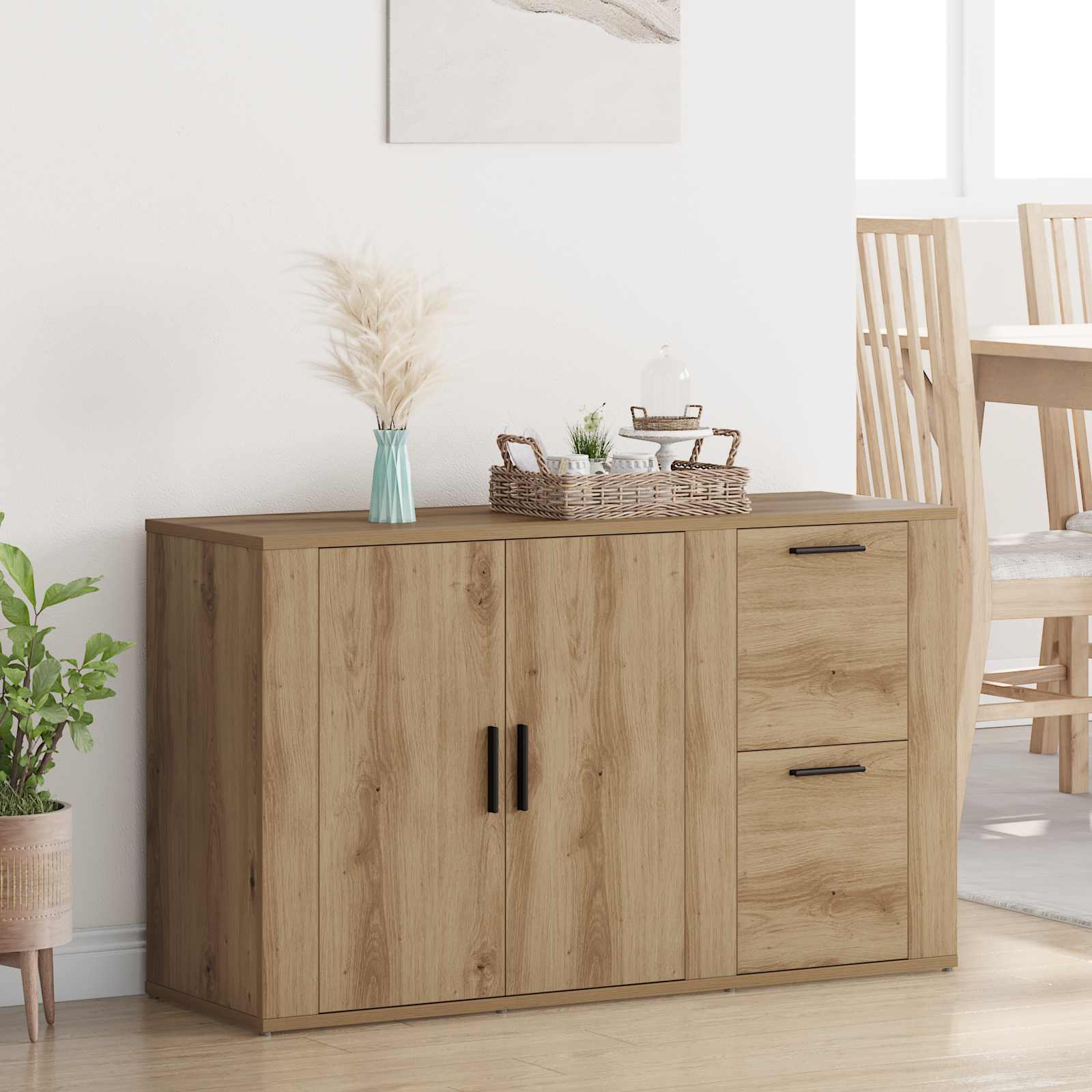 Sideboard Artisan-Eiche 100 x 33 x 59.5 cm Holzwerkstoff