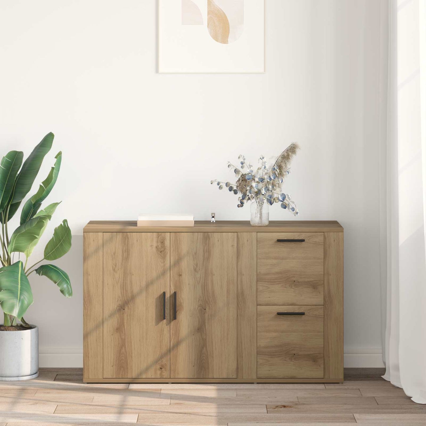 Sideboard Artisan-Eiche 100 x 33 x 59.5 cm Holzwerkstoff