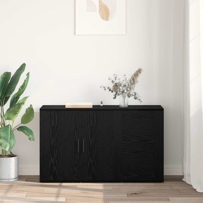 Sideboard Schwarz Eichen-Optik 100 x 33 x 59.5 cm Holzwerkstoff