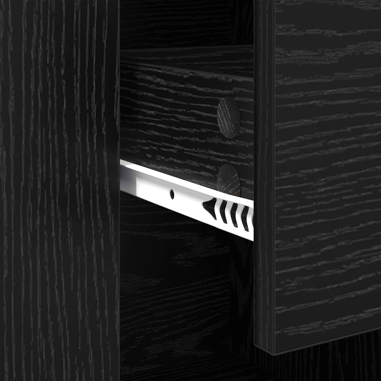 Sideboard Schwarz Eichen-Optik 100 x 30 x 59,5 cm Holzwerkstoff