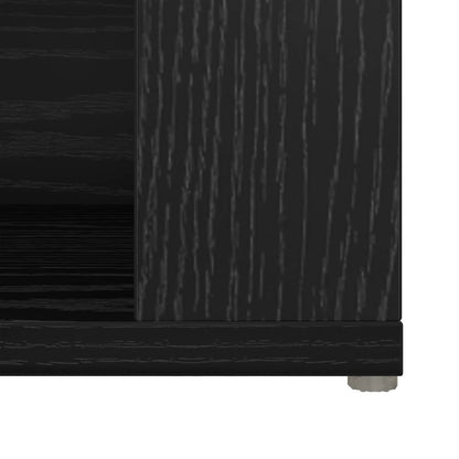 Sideboard Schwarz Eichen-Optik 100 x 30 x 59,5 cm Holzwerkstoff