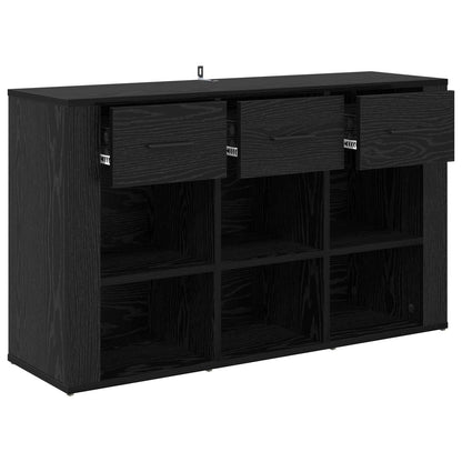 Sideboard Schwarz Eichen-Optik 100 x 30 x 59,5 cm Holzwerkstoff