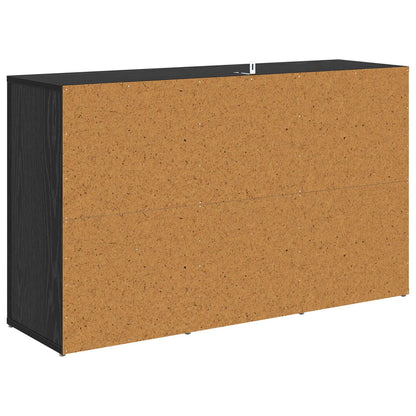 Sideboard Schwarz Eichen-Optik 100 x 30 x 59,5 cm Holzwerkstoff