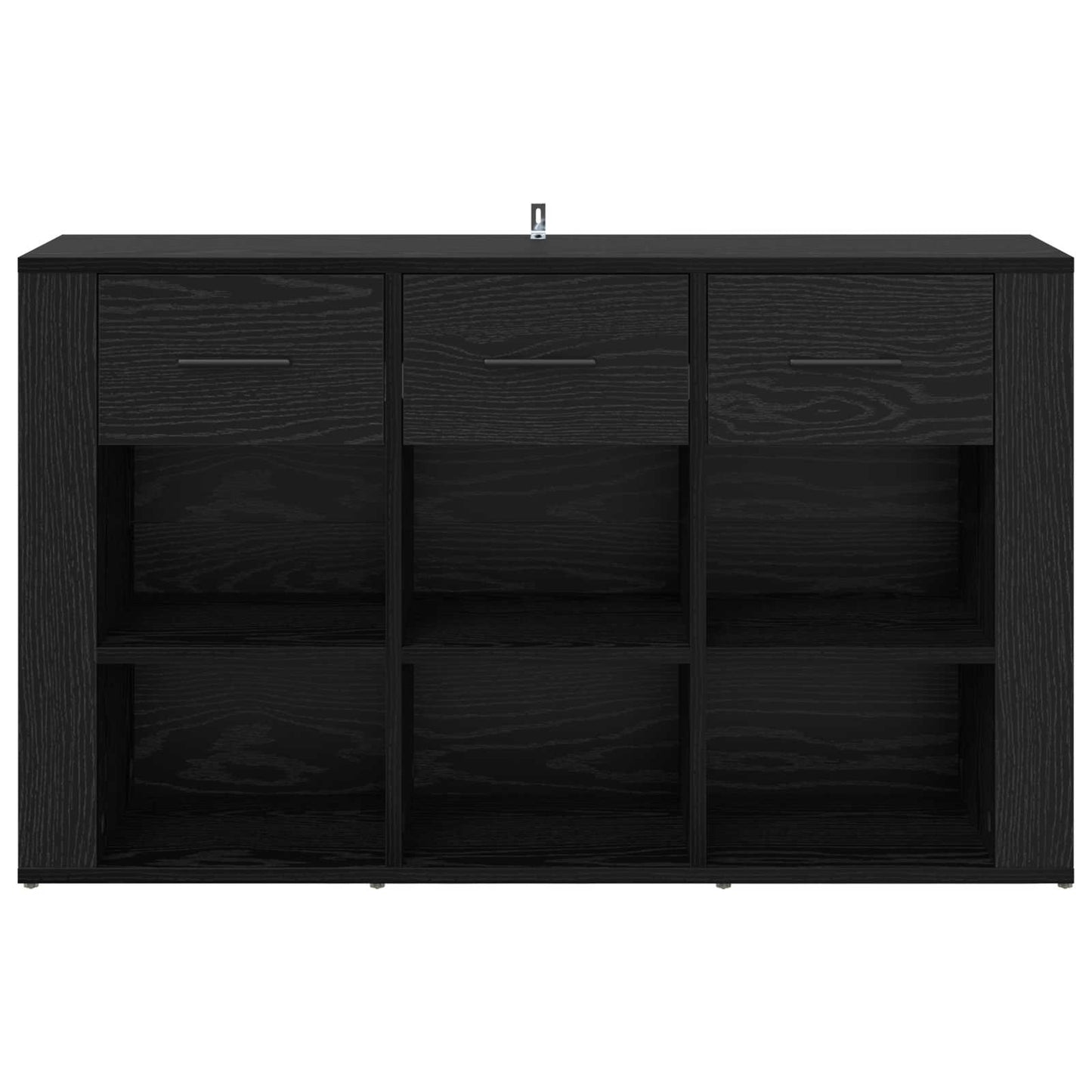 Sideboard Schwarz Eichen-Optik 100 x 30 x 59,5 cm Holzwerkstoff