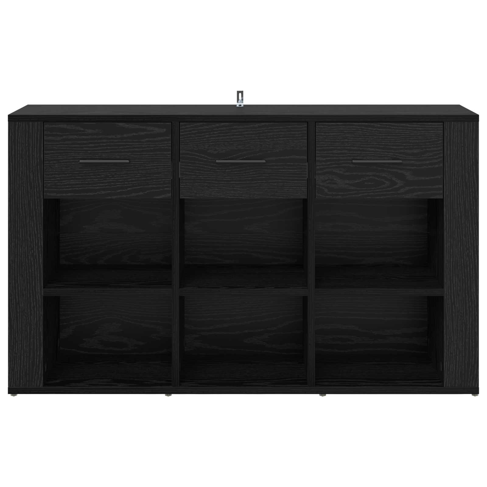 Sideboard Schwarz Eichen-Optik 100 x 30 x 59,5 cm Holzwerkstoff