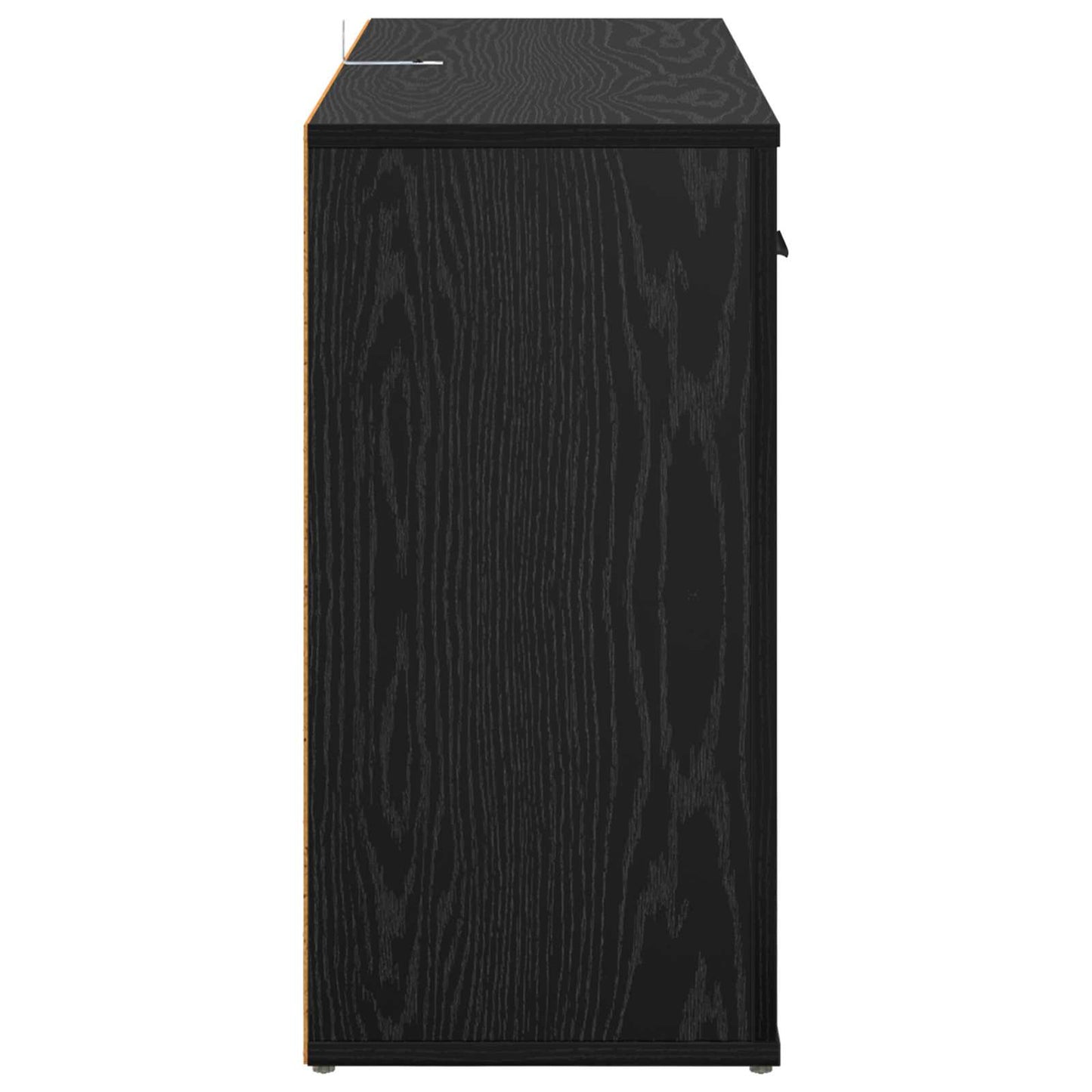 Sideboard Schwarz Eichen-Optik 100 x 30 x 59,5 cm Holzwerkstoff
