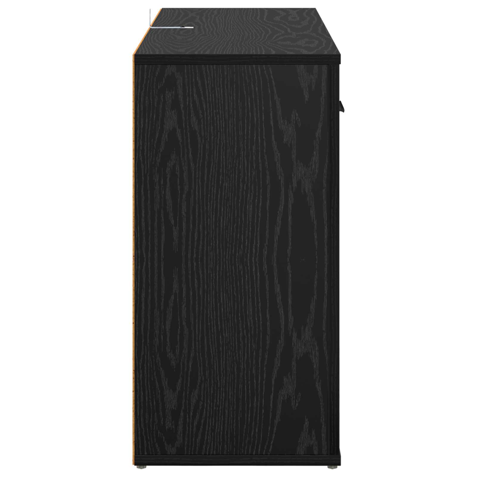 Sideboard Schwarz Eichen-Optik 100 x 30 x 59,5 cm Holzwerkstoff