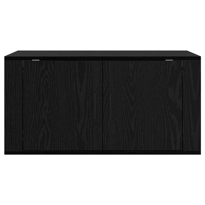 80 x 34,5 x 40 cm Schwarz Eichen-Optik Holzwerkstoff