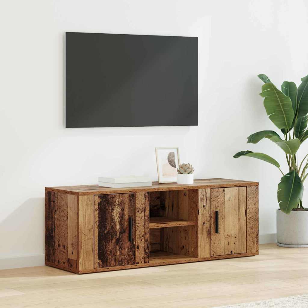 TV-Schränk 100 x 31,5 x 35 cm Altholz Holzwerkstoff