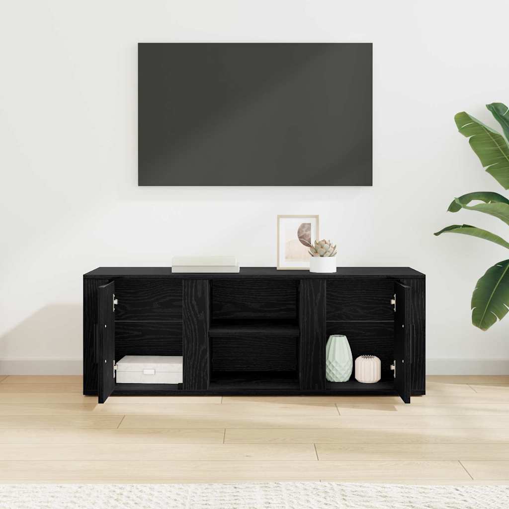 TV-Schränk 100 x 31,5 x 35 cm Schwarz Eichen-Optik