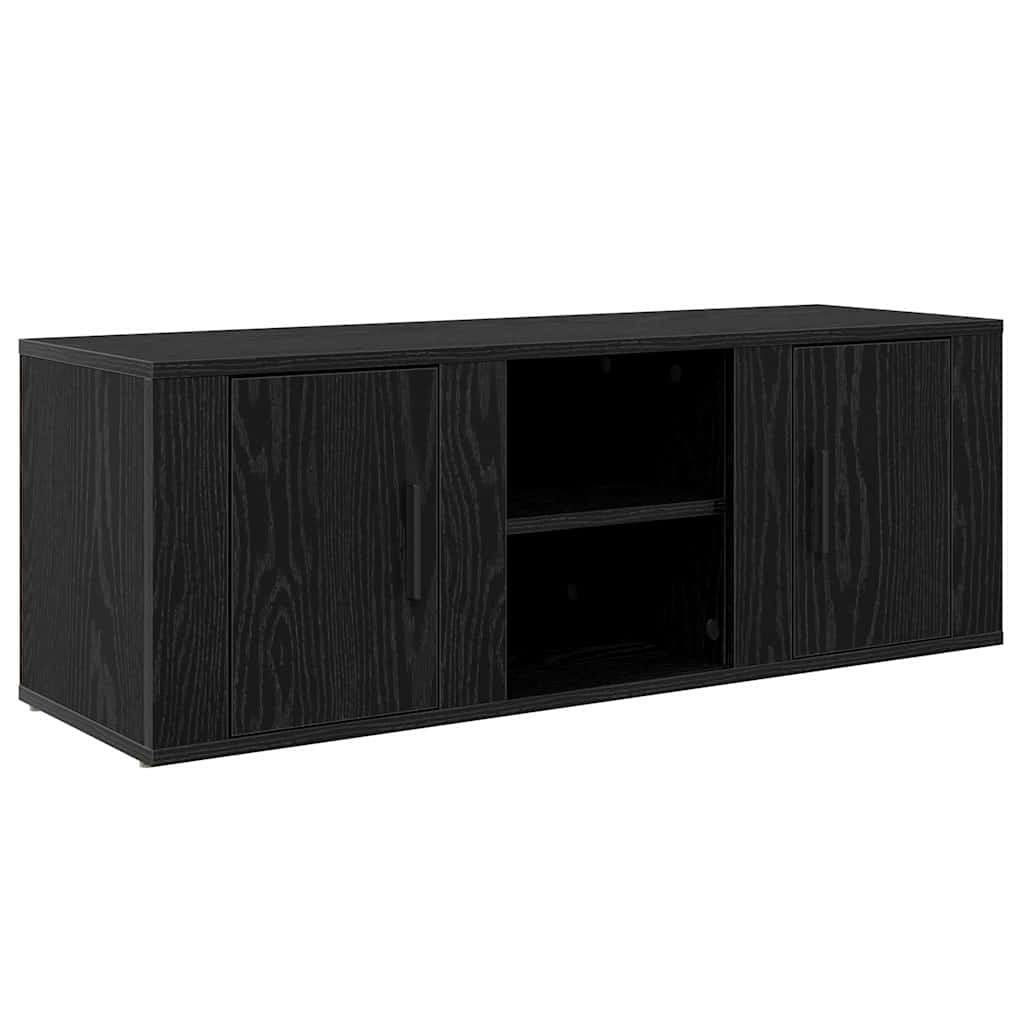 TV-Schränk 100 x 31,5 x 35 cm Schwarz Eichen-Optik
