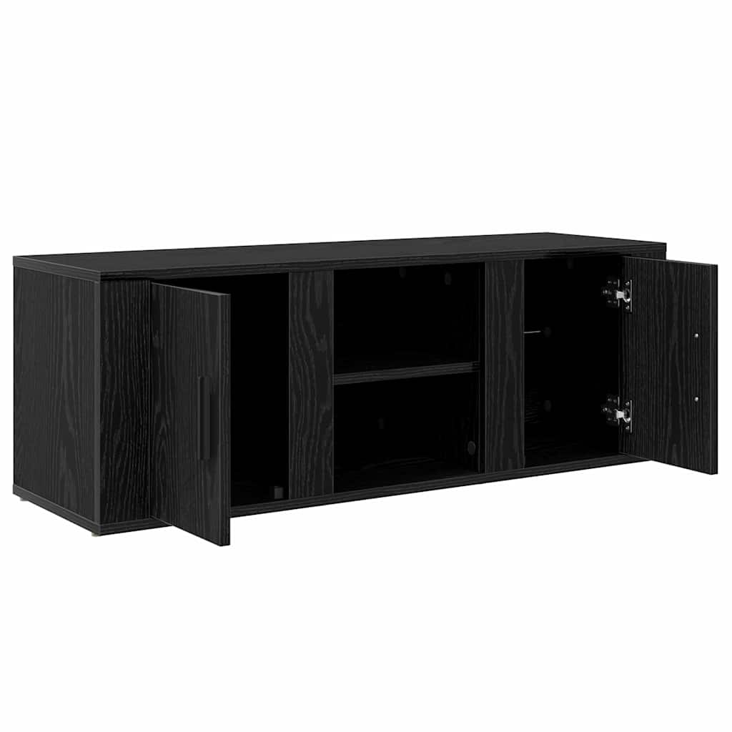 TV-Schränk 100 x 31,5 x 35 cm Schwarz Eichen-Optik
