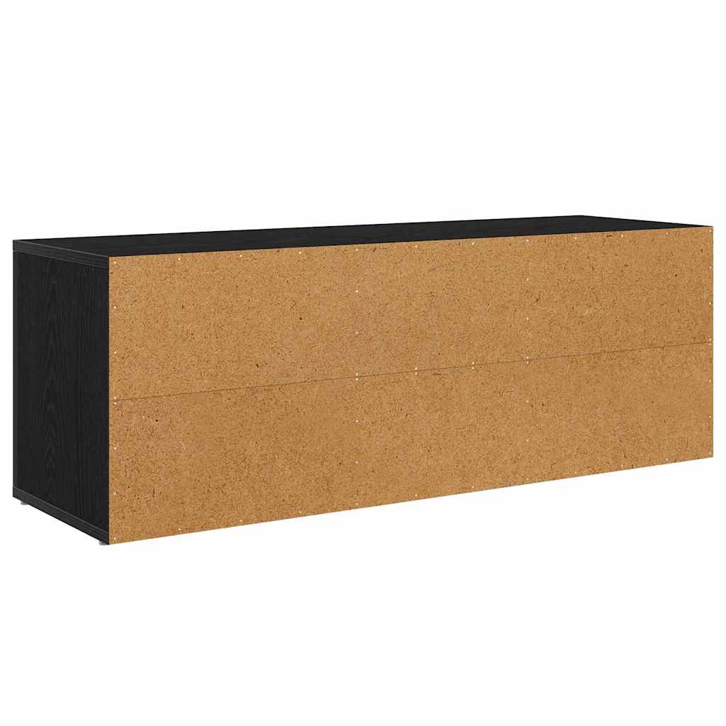 TV-Schränk 100 x 31,5 x 35 cm Schwarz Eichen-Optik