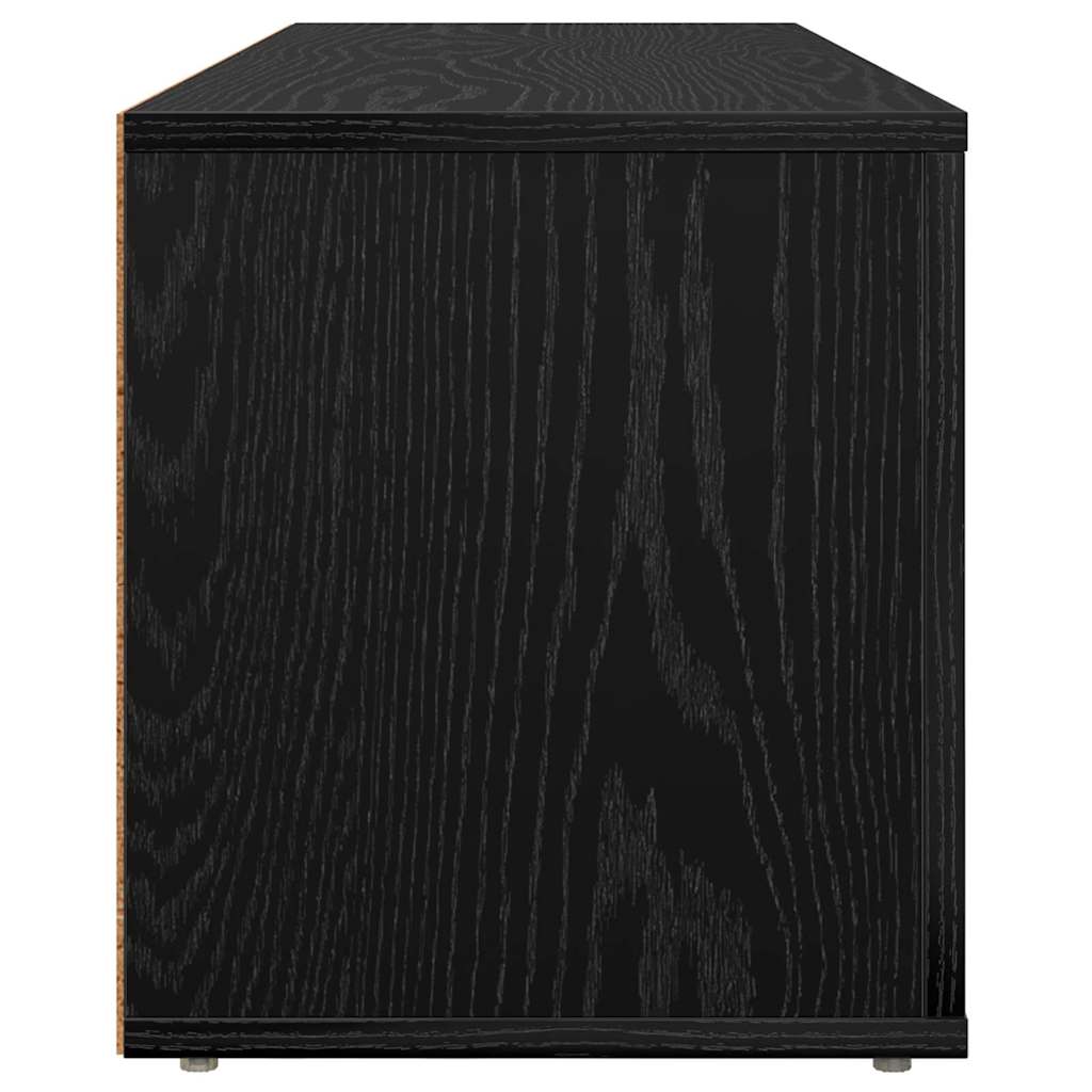 TV-Schränk 100 x 31,5 x 35 cm Schwarz Eichen-Optik