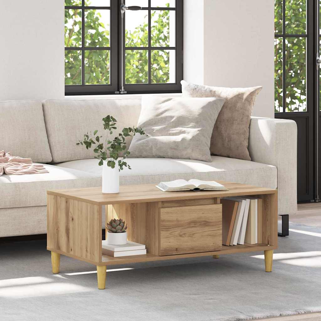 Couchtisch Artisan-Eiche 90 x 50 x 26,5 cm Holzwerkstoff