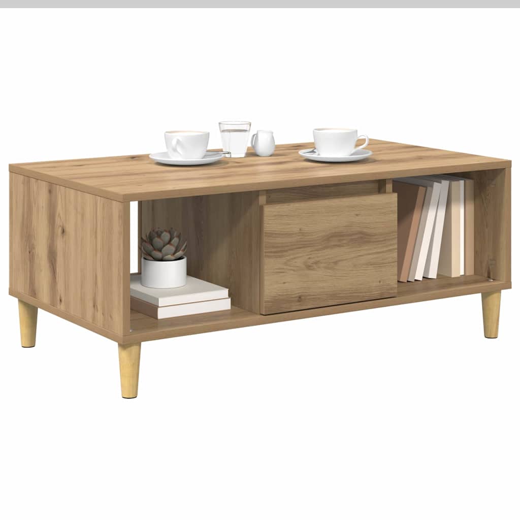Couchtisch Artisan-Eiche 90 x 50 x 26,5 cm Holzwerkstoff