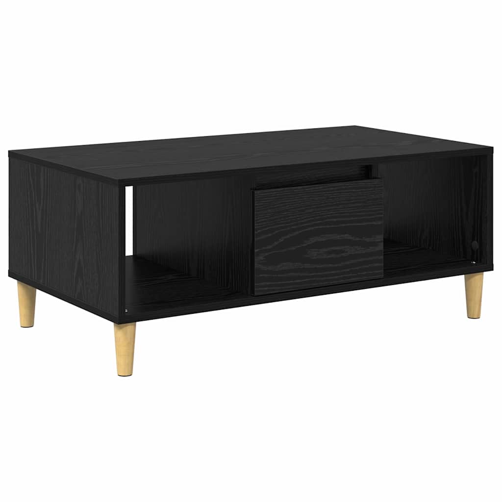 Couchtisch Schwarz Eichen-Optik 90 x 50 x 26,5 cm Holzwerkstoff