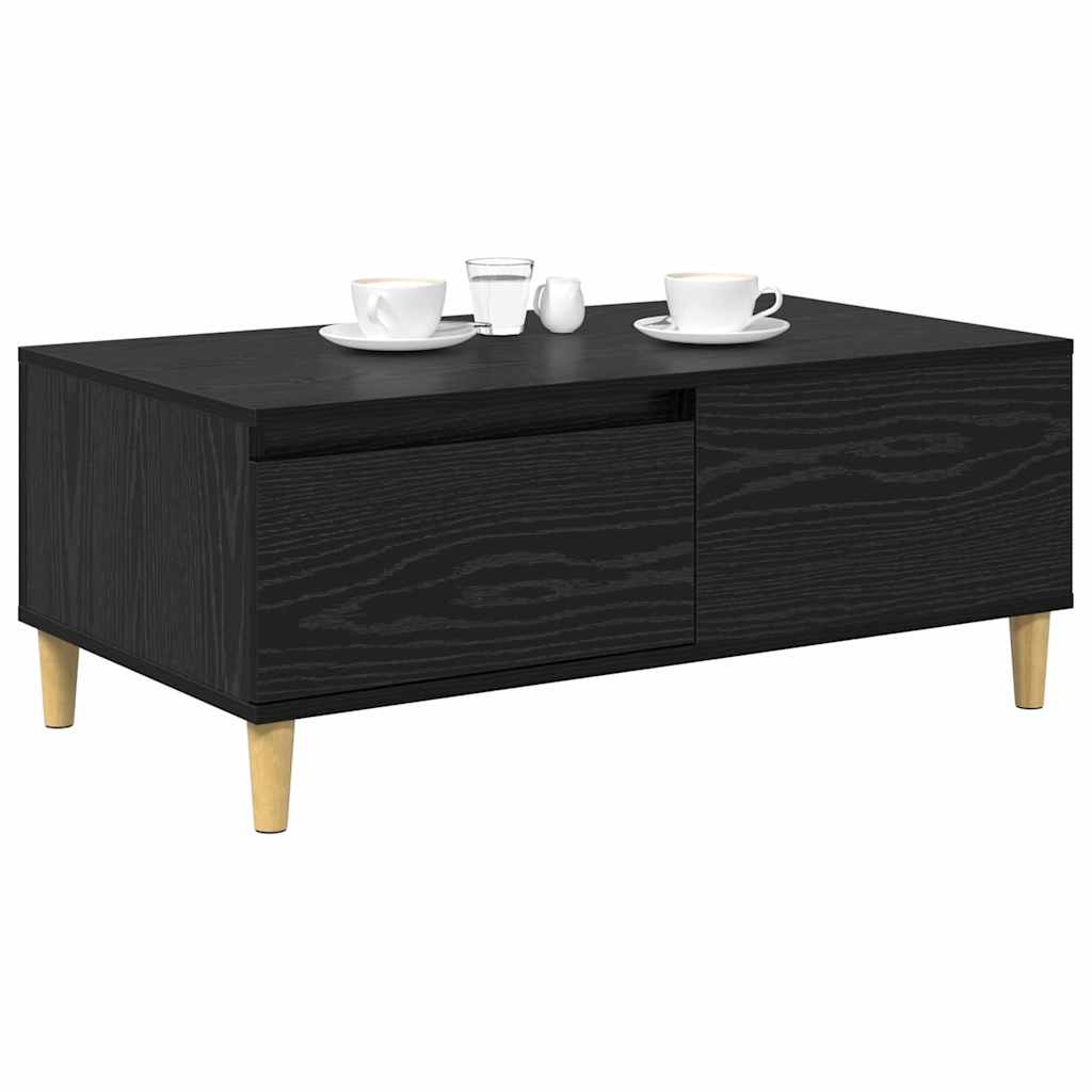 Couchtisch Schwarz Eichen-Optik 90 x 50 x 26,5 cm Holzwerkstoff