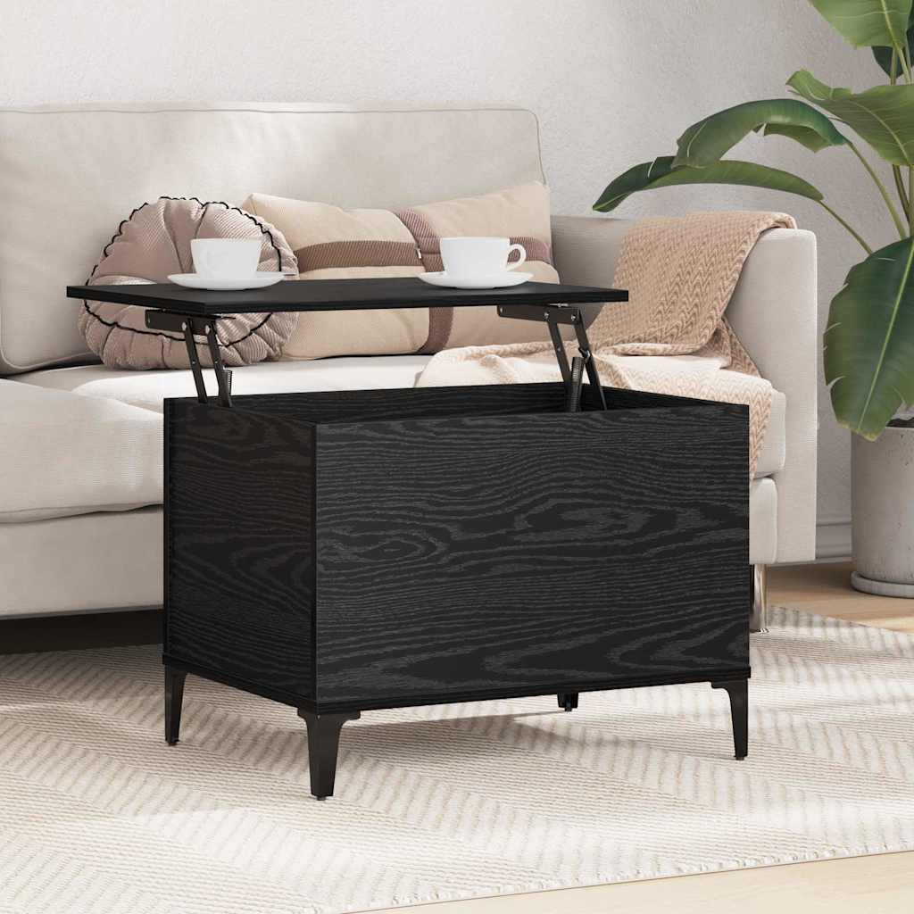 Couchtisch Schwarz Eichen-Optik 60 x 44,5 x 45 cm Holzwerkstoff