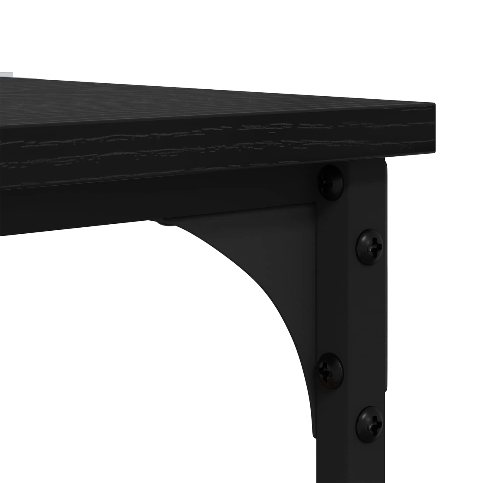 Beistelltisch Schwarz Eichen-Optik 40 x 30 x 75 cm