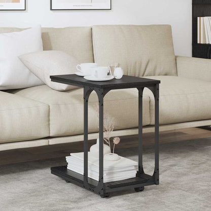 Beistelltisch Schwarz Eichen-Optik 50 x 35 x 55.5 cm