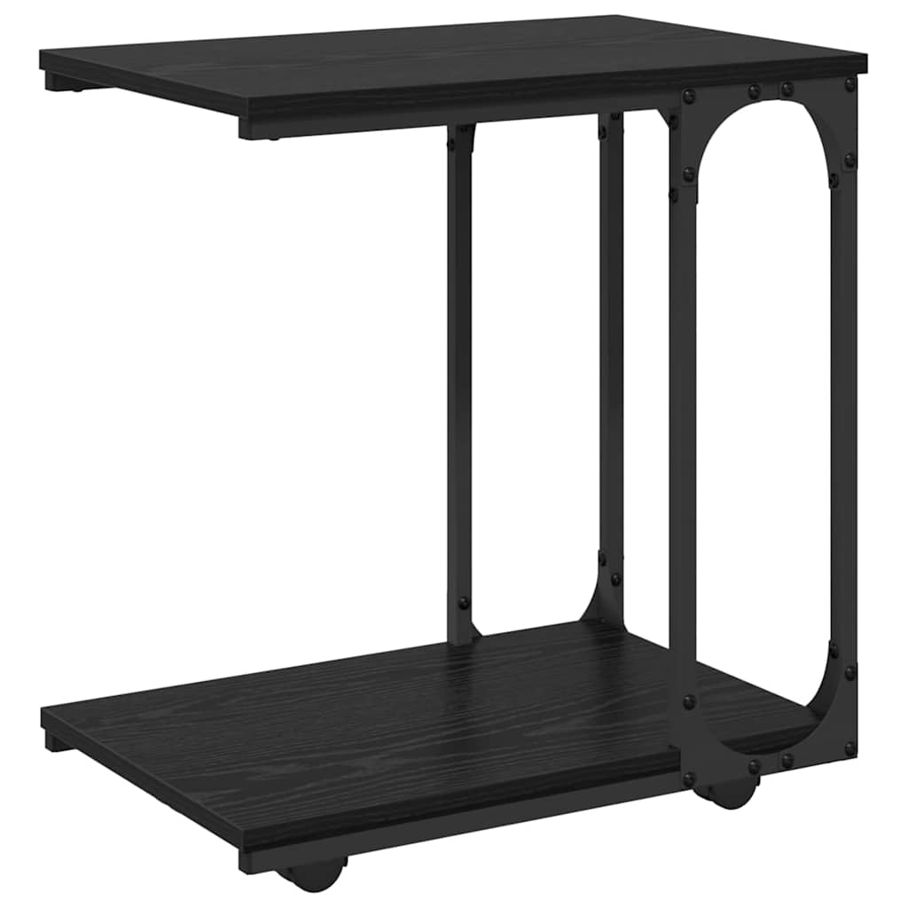 Beistelltisch Schwarz Eichen-Optik 50 x 35 x 55.5 cm