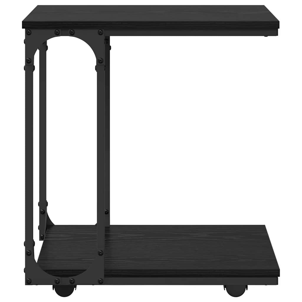 Beistelltisch Schwarz Eichen-Optik 50 x 35 x 55.5 cm