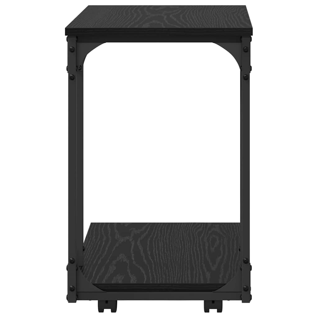 Beistelltisch Schwarz Eichen-Optik 50 x 35 x 55.5 cm