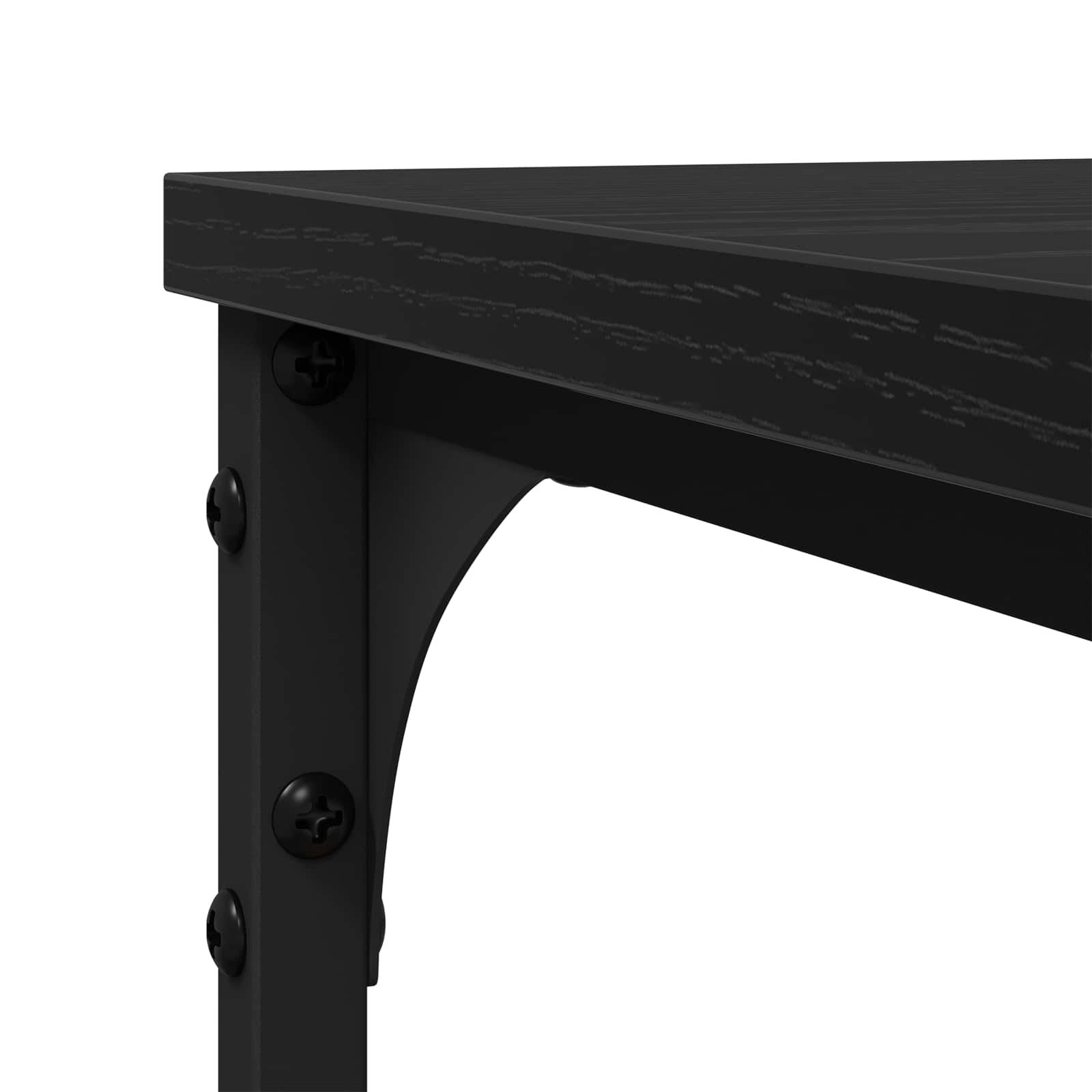 Beistelltisch Schwarz Eichen-Optik 50 x 35 x 52 cm