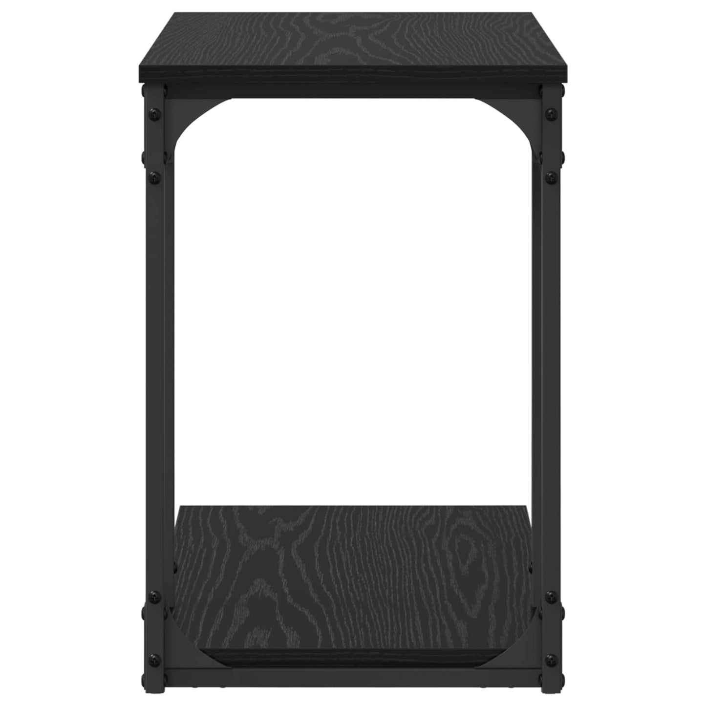Beistelltisch Schwarz Eichen-Optik 50 x 35 x 52 cm