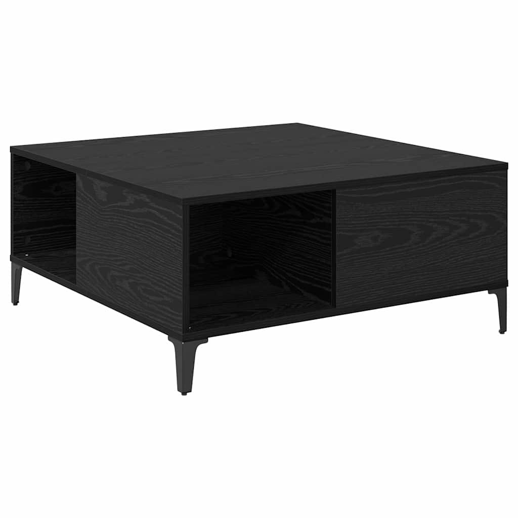 Couchtisch Schwarz Eichen-Optik 80 x 80 x 36,5 cm Holzwerkstoff