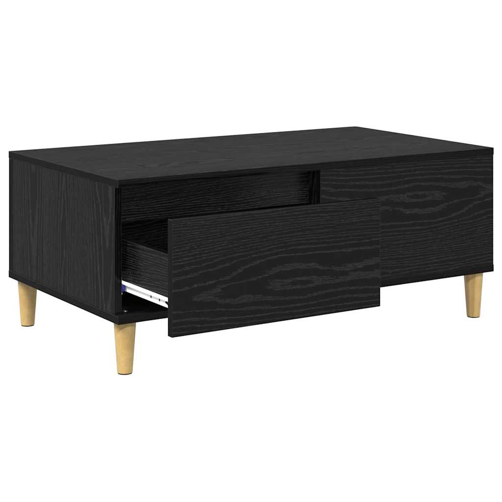Couchtisch Schwarz Eichen-Optik 90 x 50 x 35 cm Holzwerkstoff