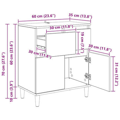 Sideboard Artisan-Eiche 60 x 35 x 70 cm Holzwerkstoff