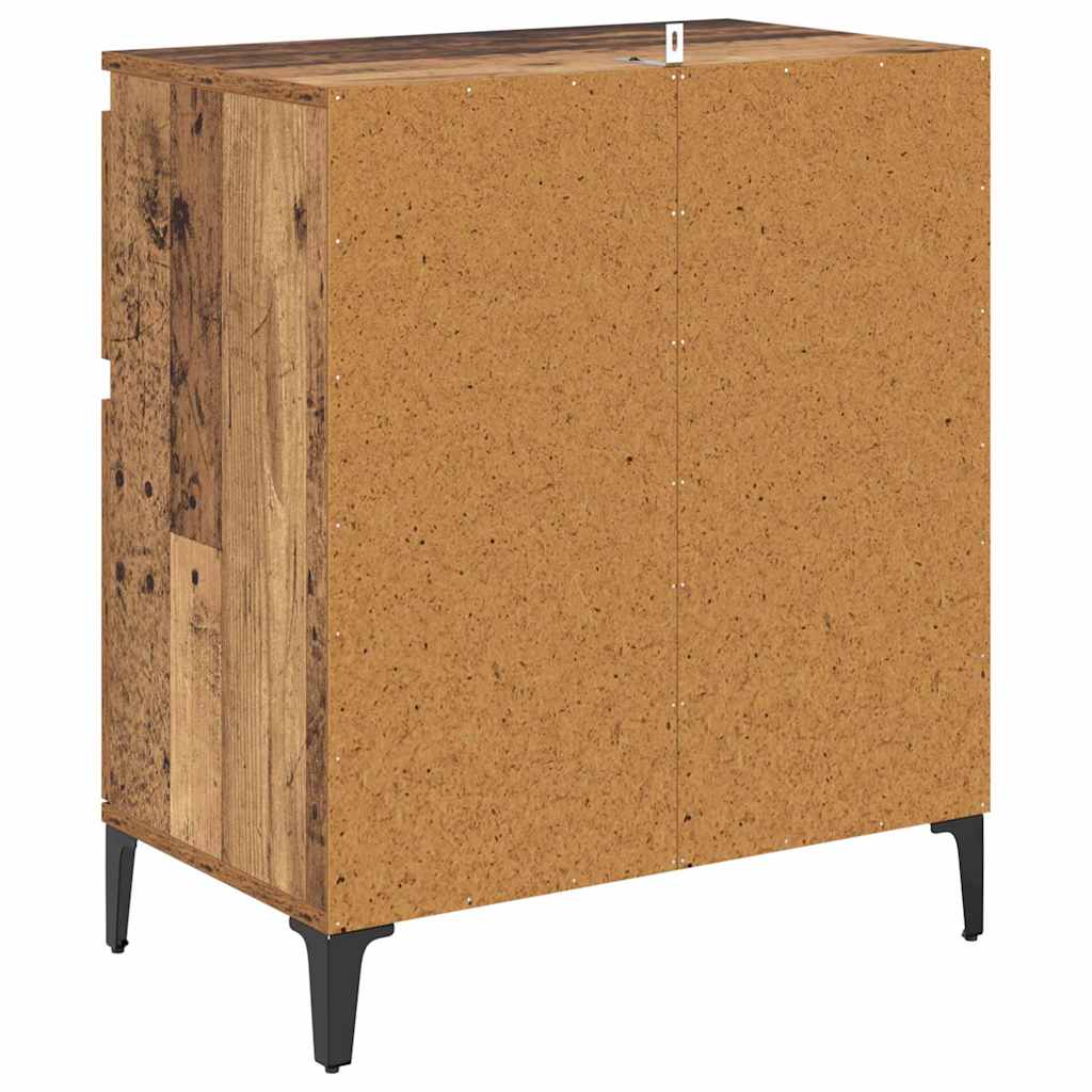 Sideboard Altholz 60 x 35 x 70 cm Verbundholz und Eisen