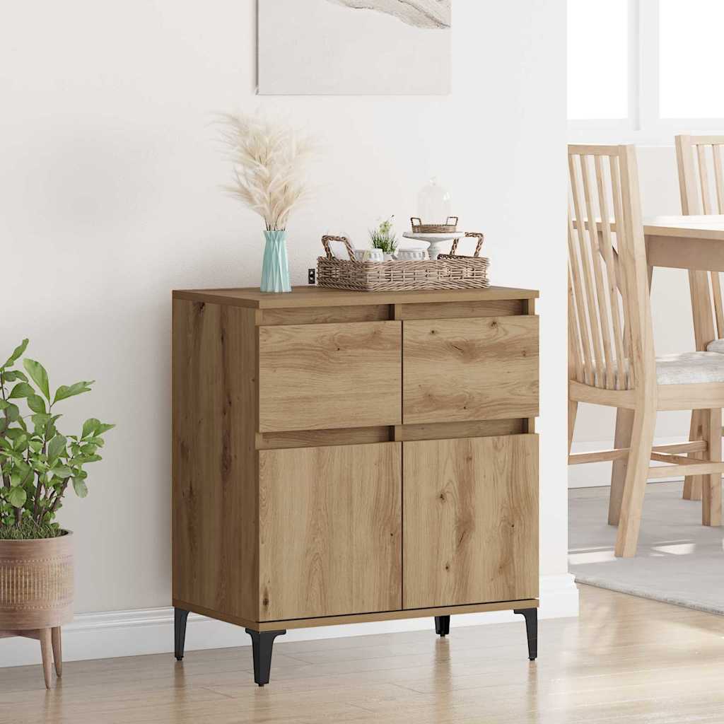 Sideboard Artisan-Eiche 60 x 35 x 70 cm Verbundholz und Eisen