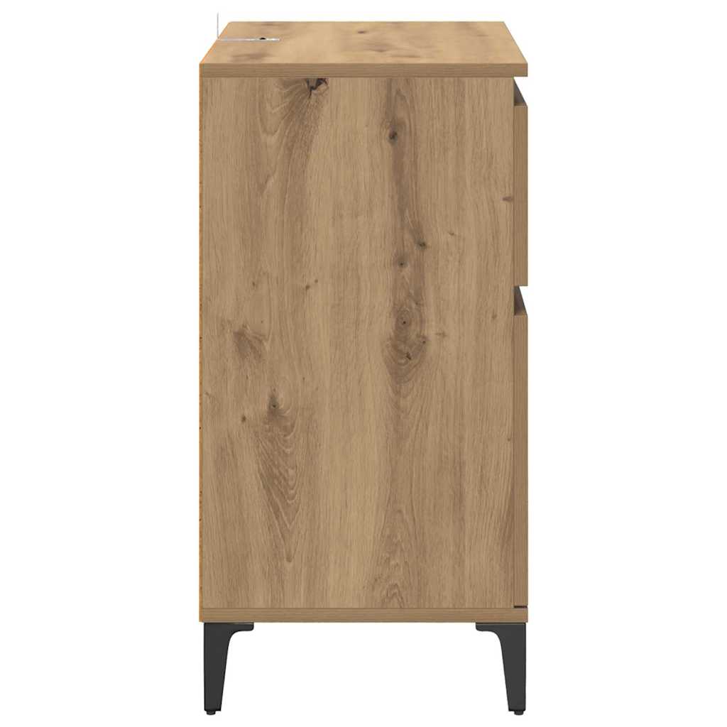 Sideboard Artisan-Eiche 60 x 35 x 70 cm Verbundholz und Eisen