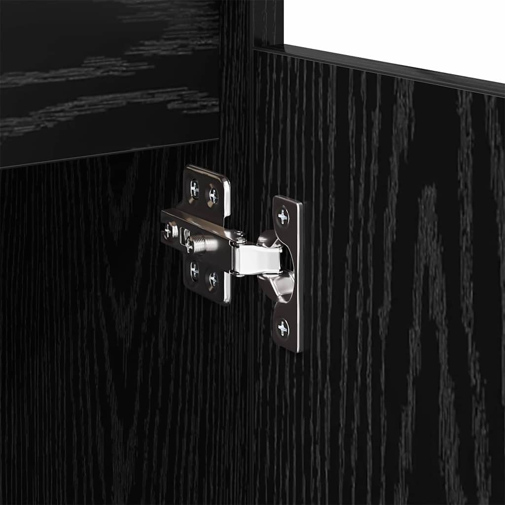 Sideboard mit Schubladen Schwarz Eichen-Optik 60 x 35 x 70 cm